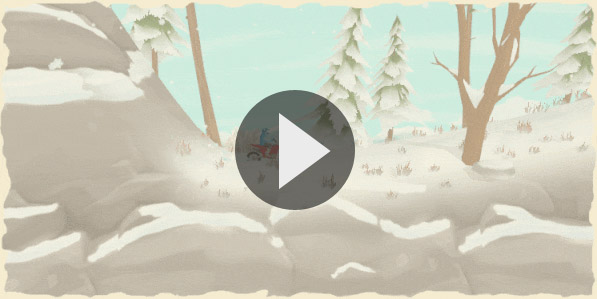 Airborne Motocross tutorial winter cave icicle animation gif